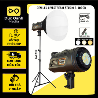 Đèn led lvestream studio kèm softbox hỗ trợ chụp ảnh quay hình video có tripod giá đỡ 3 chân cao 2,1m
