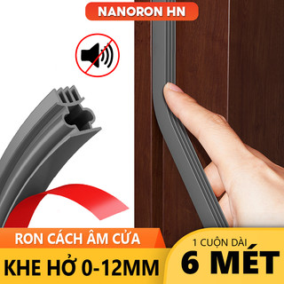 Ron cách âm cao su EPDM TPE dán khung cửa chống tiếng ồn NANORON Thanh dán cửa chống bụi, cách âm gắn cửa đi cửa sổ