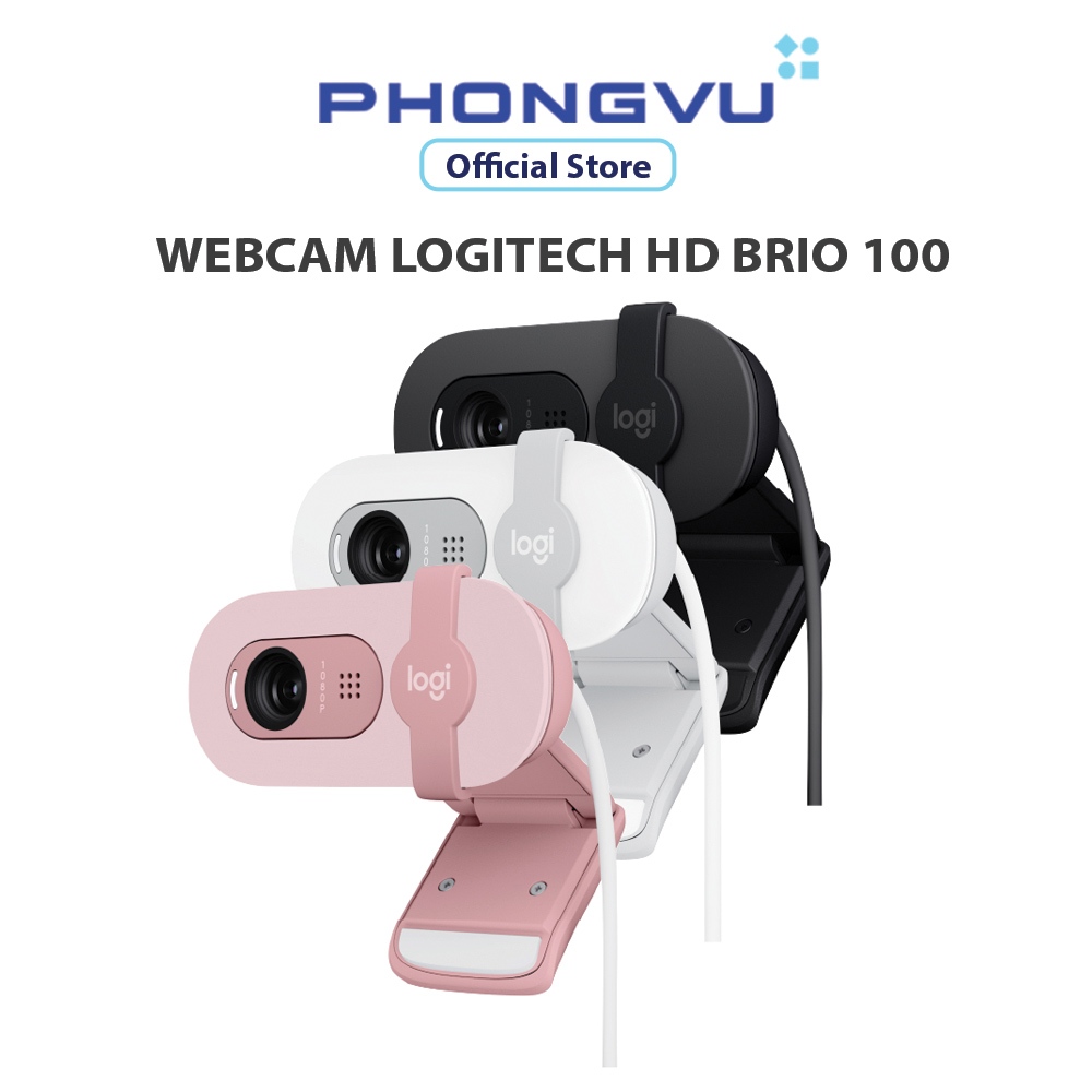Thiết bị ghi hình/ Webcam Logitech HD BRIO 100 - Bảo hành 12 tháng