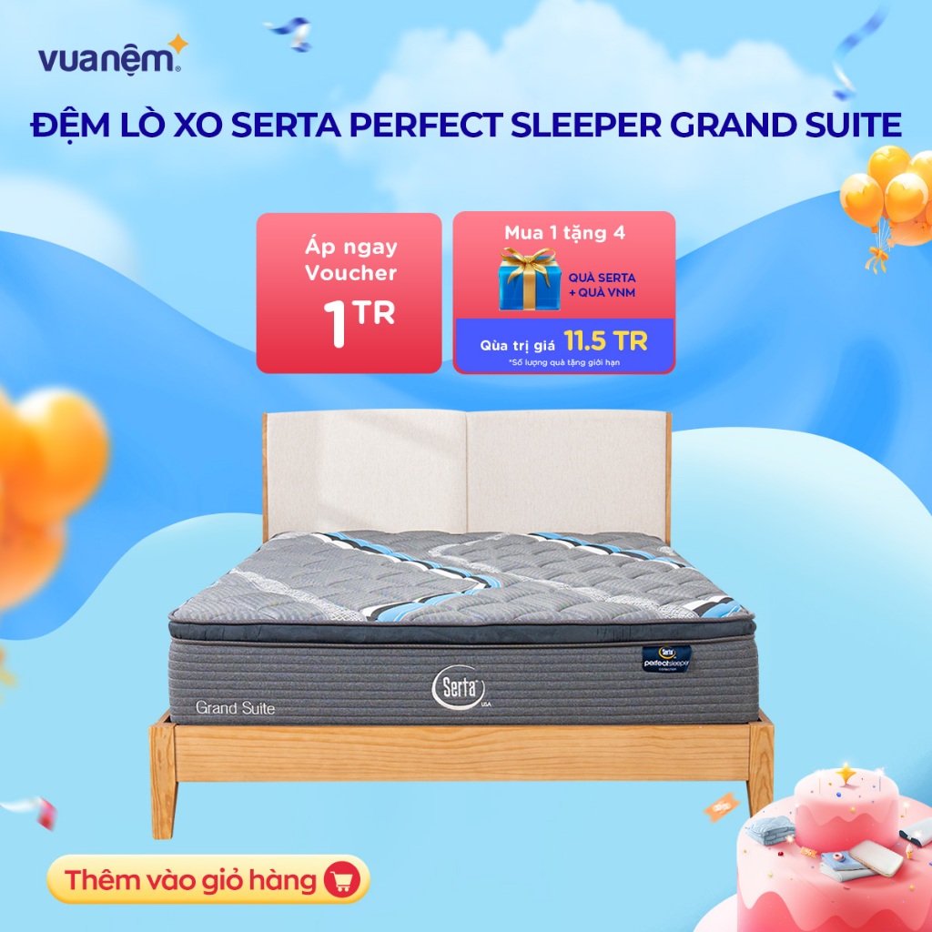 Nệm lò xo nhập khẩu Serta Perfect Sleeper Grand Suite 30cm