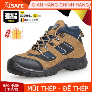 Giày bảo hộ lao động nam Jogger X2000 S3 SRC da bò lộn bền bỉ, thoáng khí, chống đinh, chống thấm nước, trơn trượt
