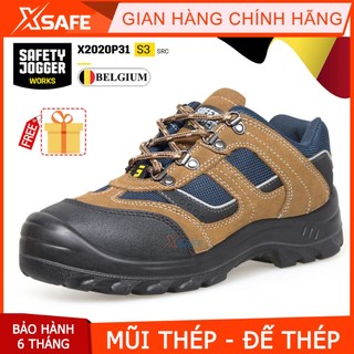 Giày bảo hộ lao động nam Jogger X2020P S3 SRC da bò lộn bền bỉ, thoáng khí, chống nước, đâm xuyên, trơn trượt - [XSAFE]