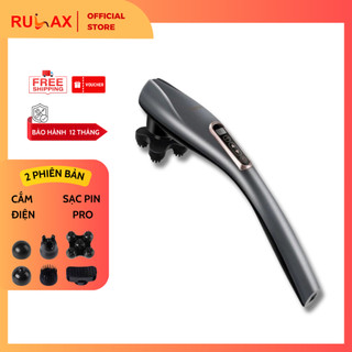 Máy Massage Cầm Tay Sạc Pin Không Dây, Đấm Lưng 6 Đầu, Massage Toàn Thân Phiên Bản Tiếng Việt Thương Hiệu RULAX
