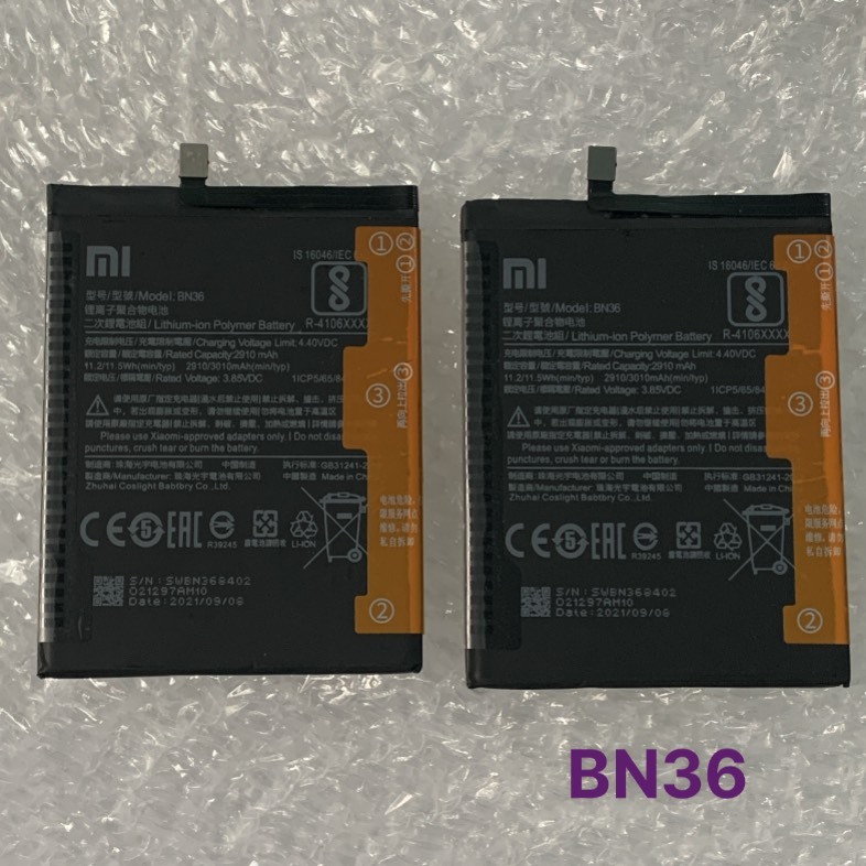 Pin BN36 / xiaomi Mi 6X / Mi A2 pin zin dung lượng 2910/3010mAh