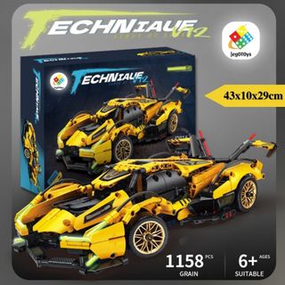 Lego siêu xe lam techniaue v12 1158+ psc - bộ sưu tập mô hình lắp ráp siêu xe đua - tặng led