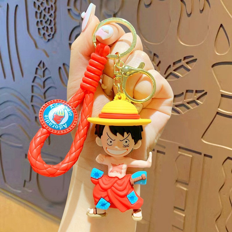 Móc khóa các nhân vật Đảo Hải tặc: Luffy, Zoro,Ace, Sabo Ráp đáng yêu trang trí balo, túi xách, quà tặng bạn bè
