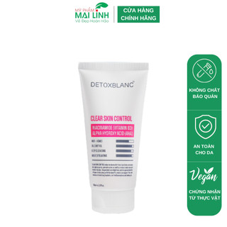 Sữa rửa mặt sinh học detox blanc clear skin control 150ml giúp loại bỏ bã nhờn thu nhỏ lỗ chân lông