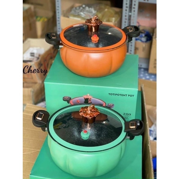 Nồi Áp Suất Bí Ngô Chống Dính 8L Thông Minh - Nồi Hầm 4in1 TIỆN LỢI Freeship extra