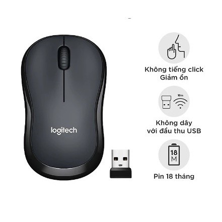 Chuột Không Dây LOGITECH M220/M185/M187/M235/M330/M171/G308, Hàng Nhập Khẩu, Bảo Hành 12 Tháng, Mouse Wireless