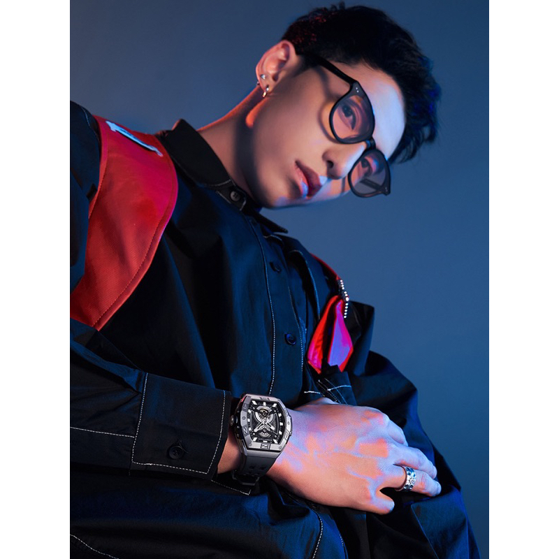 Đồng Hồ Nam Automatic Bonest Gatti BG5701- Dây Silicone, Size 46mm