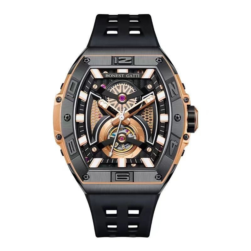 Đồng Hồ Nam Automatic Bonest Gatti BG5701- Dây Silicone, Size 46mm