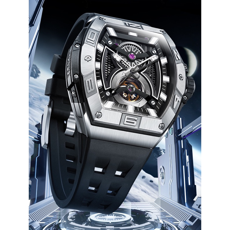 Đồng Hồ Nam Automatic Bonest Gatti BG5701- Dây Silicone, Size 46mm