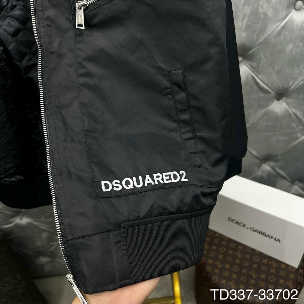 Áo Khoác Nam DSQ Khóa Chéo Hót Hít - Áo Khoác Nam Thêu Chữ Phối Khóa Siêu Đẹp