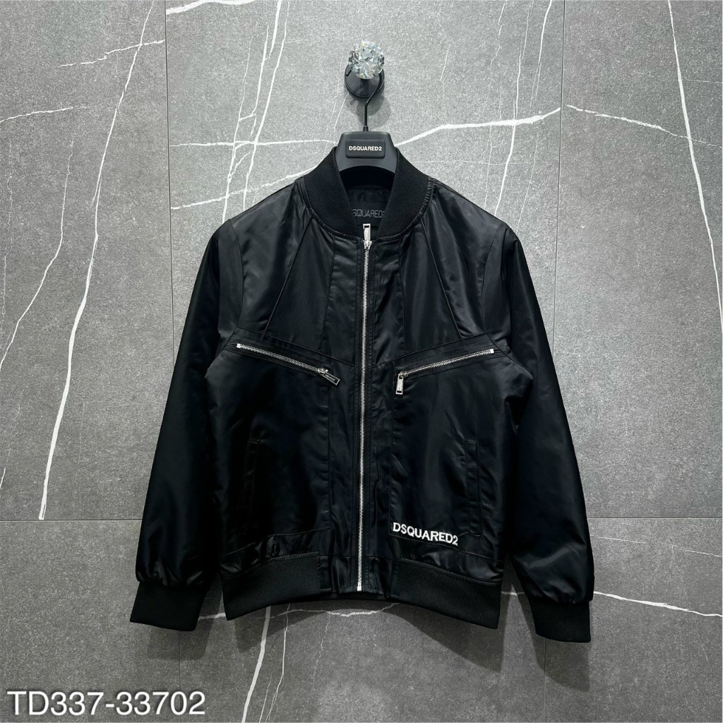 Áo Khoác Nam DSQ Khóa Chéo Hót Hít - Áo Khoác Nam Thêu Chữ Phối Khóa Siêu Đẹp