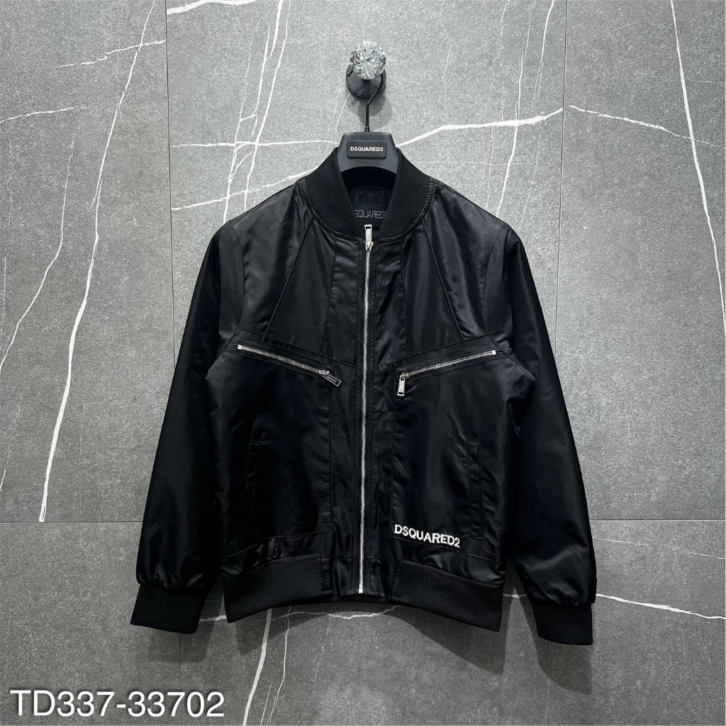 Áo Khoác Nam DSQ Khóa Chéo Hót Hít - Áo Khoác Nam Thêu Chữ Phối Khóa Siêu Đẹp