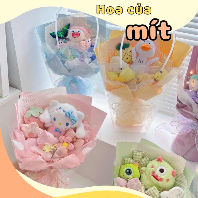 Bó hoa gấu nhồi bông, Quà tặng bạn gái, Quà tặng ý nghĩa - B01