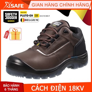 Giày bảo hộ lao động nam Jogger Pluto SB SRC cách điện 18KV, da bò cao cấp, cấu tạo phi kim nhẹ, chống trượt chuẩn SRC
