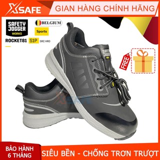 Giày bảo hộ lao động nam Safety Jogger Rocket81 S1P siêu nhẹ chống trượt chuẩn SRC, chịu nhiệt 300 độ C chuẩn HRC