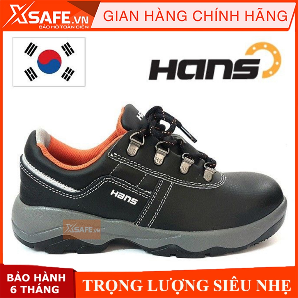 Giày bảo hộ lao động nam Hans HS60 da bò, chống nước, chống đinh, va đập, trơn trượt - Giày công trình, nhà máy, cao cấp