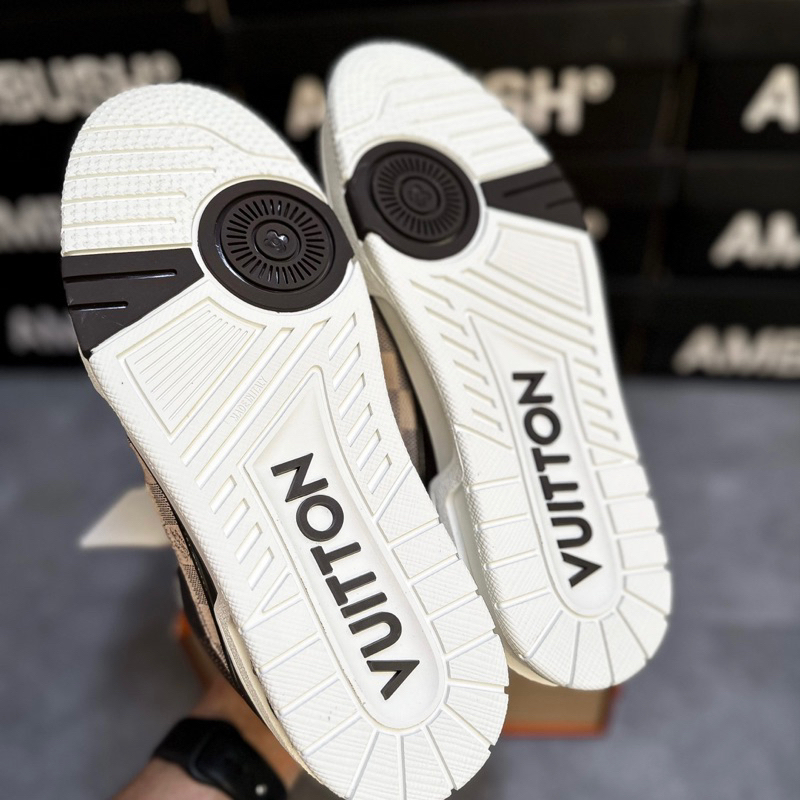 Giày Thể Thao LV54 Trainer Nâu Trắng Full Box Chuẩn Đủ PK
