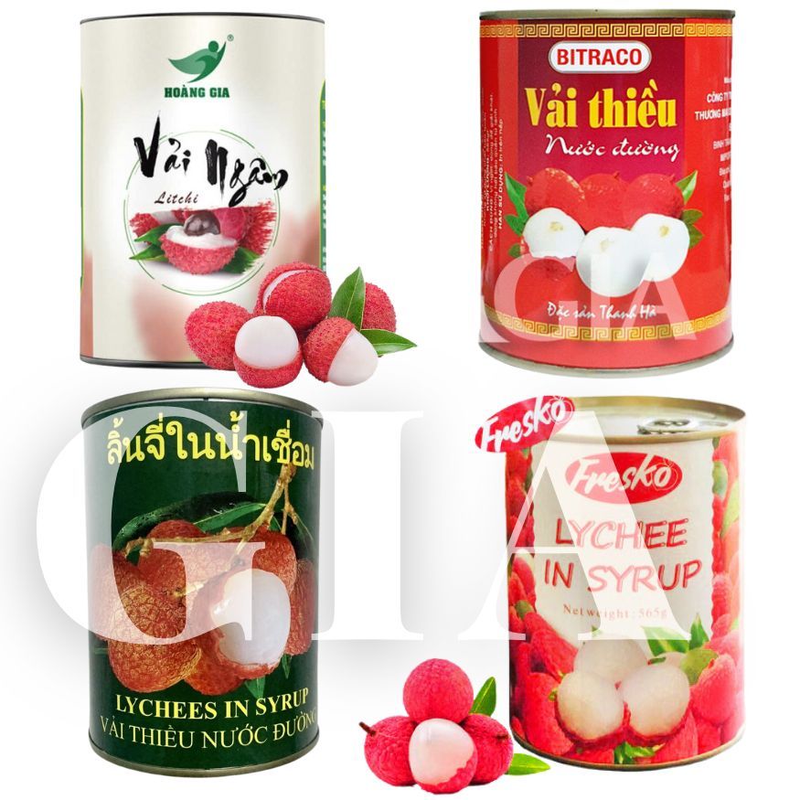 Vải ngâm nước đường Hoàng Gia lon 565G