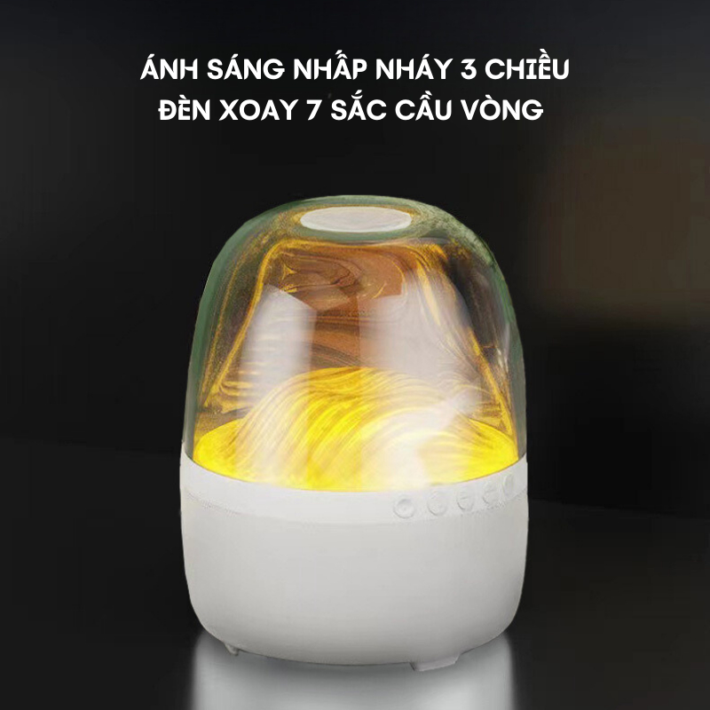 Loa Bluetooth L28+ Không Dây Kèm Micro Hát Karaoke, Loa Bluetooth Trong Suốt Có Đèn LED - L28+