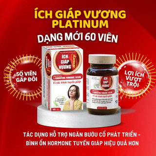 ÍCH GIÁP VƯƠNG PLATINUM - TÍCH ĐIỂM 6 TẶNG 1 - DƯỢC PHẨM Á ÂU - HỖ TRỢ NGỪA BƯỚU CỔ, SUY GIÁP