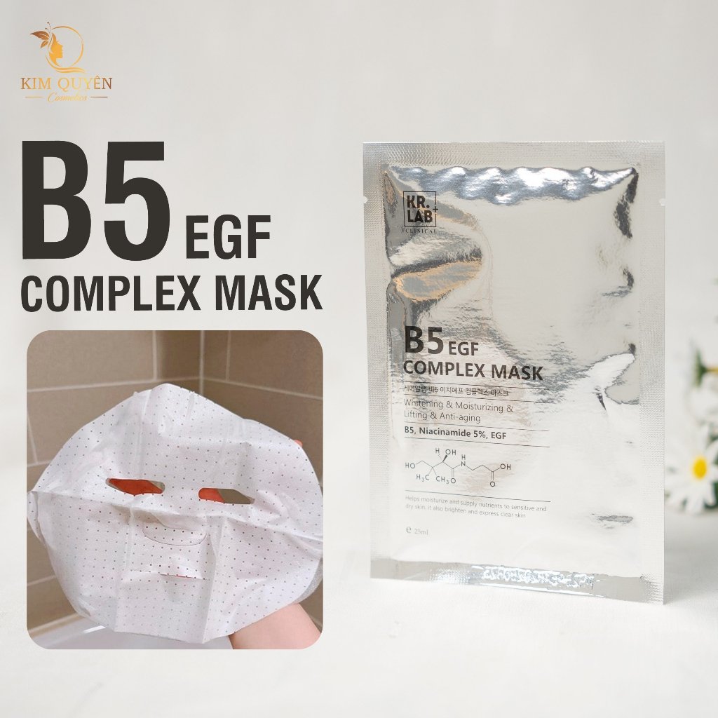Mặt nạ B5 EGF Kr.Lab cấp ẩm phục hồi, dưỡng trắng da
