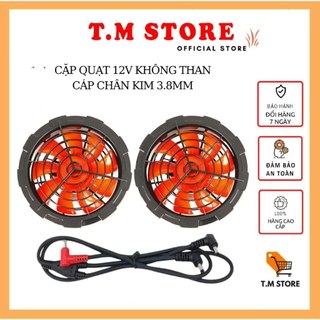 Cặp quạt áo điều hòa hàng 12V không chổi than cho áo điều hòa chống bụng nước
