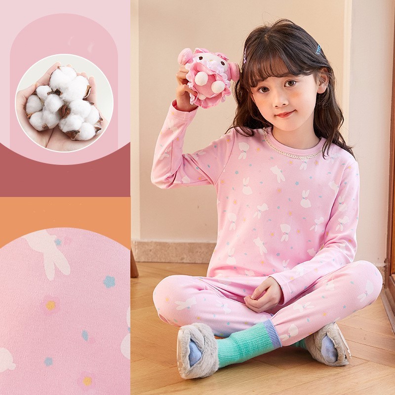 Bộ Dài Tay Bé Gái 4 – 8 Tuổi  Thun Cotton Mùa Thu Đông  - Trendykids  Chuyên Đồ Bộ Dài Tay Bé Gái Size Đại