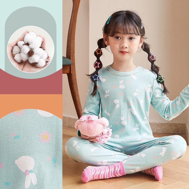 Bộ Dài Tay Bé Gái 4 – 8 Tuổi  Thun Cotton Mùa Thu Đông  - Trendykids  Chuyên Đồ Bộ Dài Tay Bé Gái Size Đại