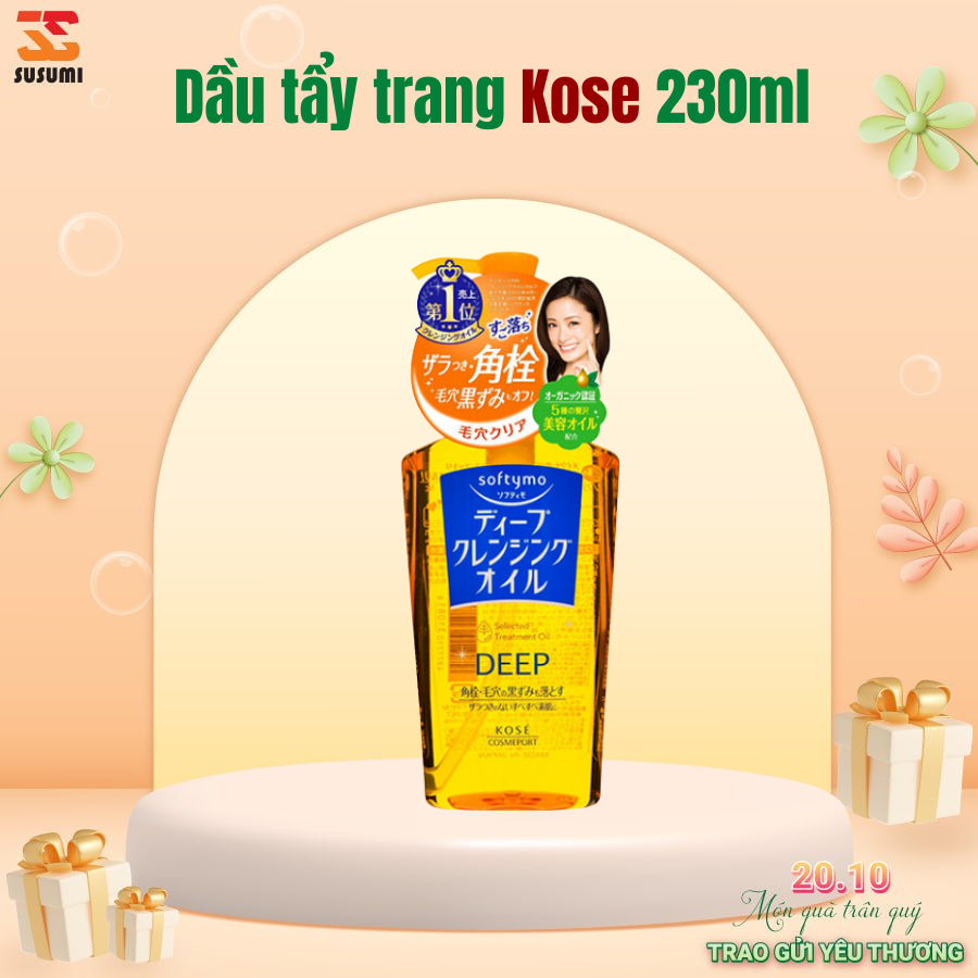 Dầu tẩy trang Kose Softymo Cleansing cho da dầu mụn Nhật Bản 230ml Date tháng 2/2026