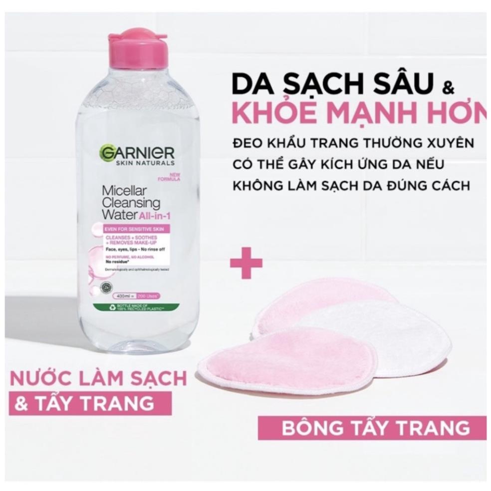 Nước Tẩy Trang Làm Sạch Sâu Dịu Nhẹ Cho Mọi Loại Da - Garnier Micellar Cleansing Water 400ml