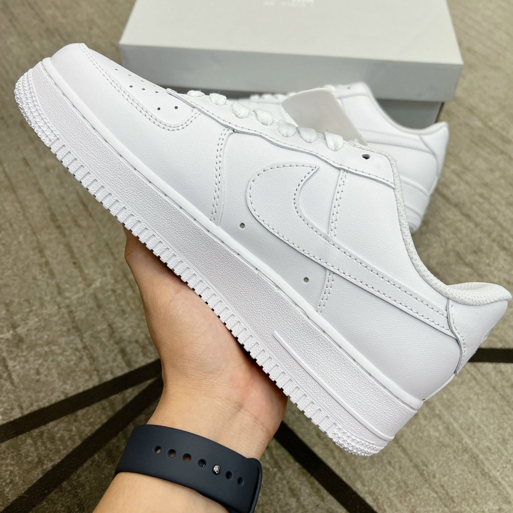 Giày _Nike Air Force 1 All White, giày Af1 full trắng bản S.Cấp trung full phụ kiện