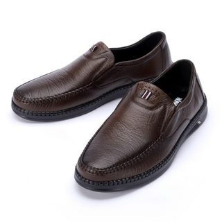 Hồng thạnh - giày lười nâu da bò - 7200