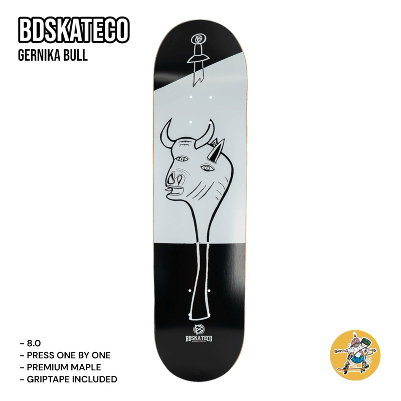 Ván trượt skateboard BDSKATECO GERNIKA SERIES BULL 8.0
