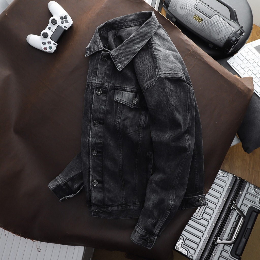 Áo khoác Jeans nam Gray Wash ICONDENIM dày dặn - AKID0048