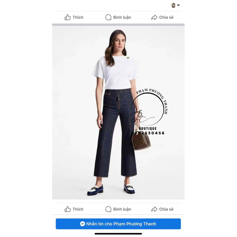 Quần jeans xuông eo vi cao cấp