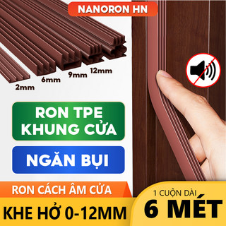 Ron cao su EPDM TPE dán khung cửa chống tiếng ồn cách âm, Miếng chặn khe cửa đi cửa sổ chống bụi, giữ nhiệt NANORON