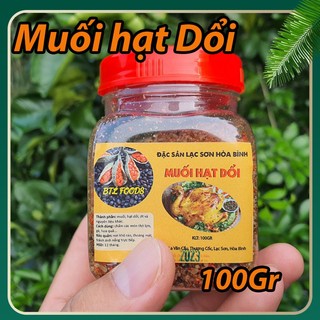 Lọ 100Gr Muối Hạt Dổi Lạc Sơn Hòa Bình gia vị Tây Bắc