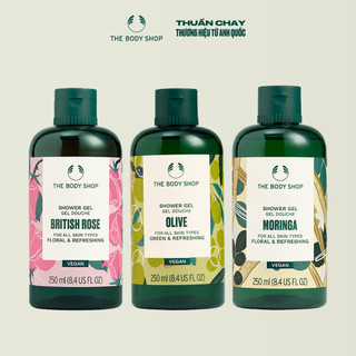Combo Sữa Tắm The Body Shop Shower Gel Moringa & British Rose & Olive 250ml