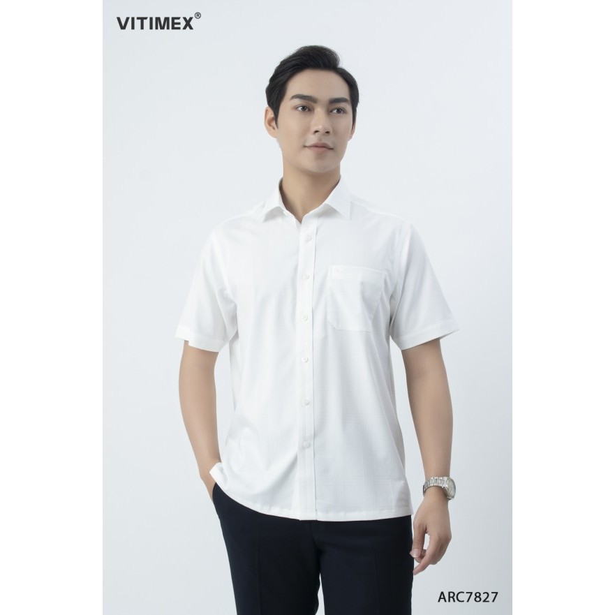 ÁO SƠ MI NGẮN TAY REGULAR VẢI TRE MÁT LẠNH ARC7827