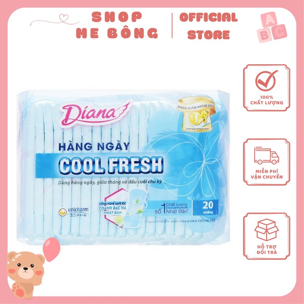 [20 miếng] Băng vệ sinh hàng ngày Diana Sensi Cool Fresh