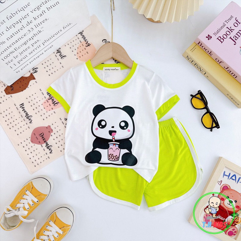 Bộ cộc tay thun lạnh túi ZIP cho bé trai bé gái B62