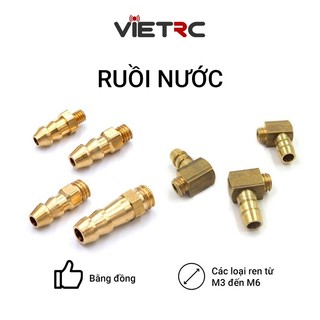 Ruồi nước ( đầu áo nước / đầu nối ống nước ) loại thẳng và chữ L ren M3, M4, M5, M6 ráp tàu, cano điều khiển từ xa