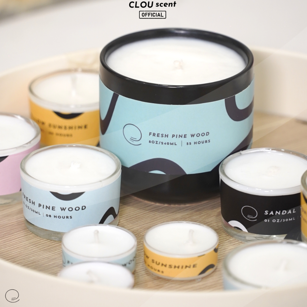 Nến Thơm Cao Cấp Fresh Pine Wood - CLOU scent -  Size 120ml/240ml - Quà Tặng, Trang Trí, Thơm Phòng, Sáp Thơm