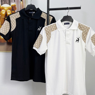 Áo thun nam cổ bẻ chất cotton thêu logo đẹp