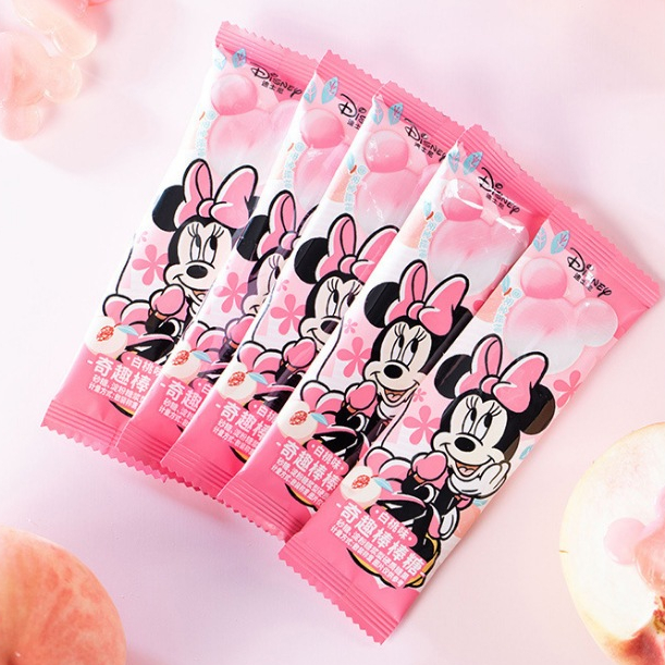 Combo 10 Que Kẹo Mút Trái Cây Chuột Mickey 4 Vị Dâu/ Đào/ Nho/ Cam