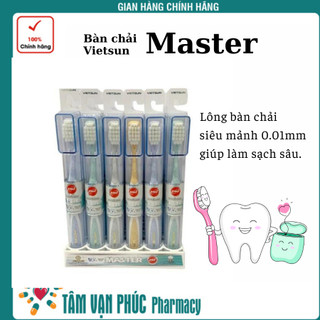Bàn chải đánh răng lông mềm Master VIETSUN sợi tơ kháng khuẩn sạch khoang miệng