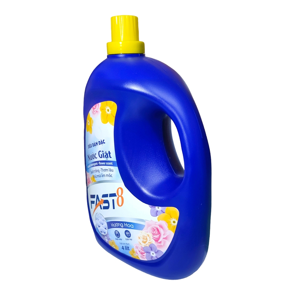 Nước Giặt Fast8 Hương Hoa 4 Lít Siêu Sạch Dùng Cho Máy Giặt Và Giặt Tay